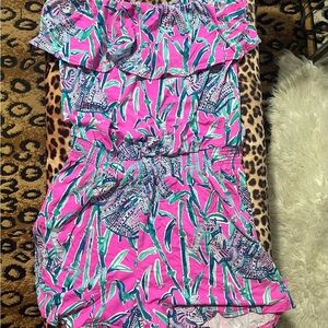 Lilly Pulitzer Romper Pink Elephant